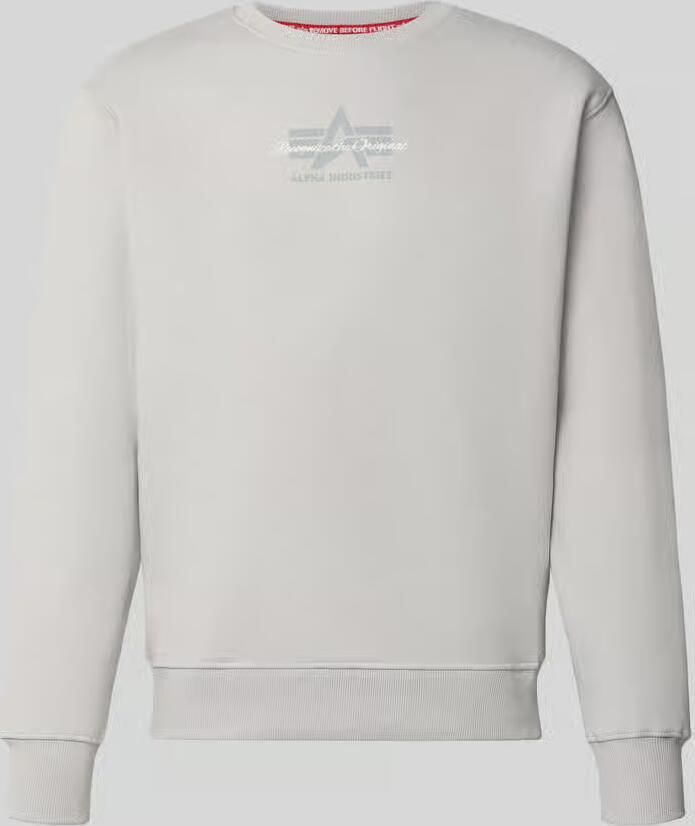 Alpha industries Regular fit sweatshirt van katoenmix met labeldetail - Foto 2