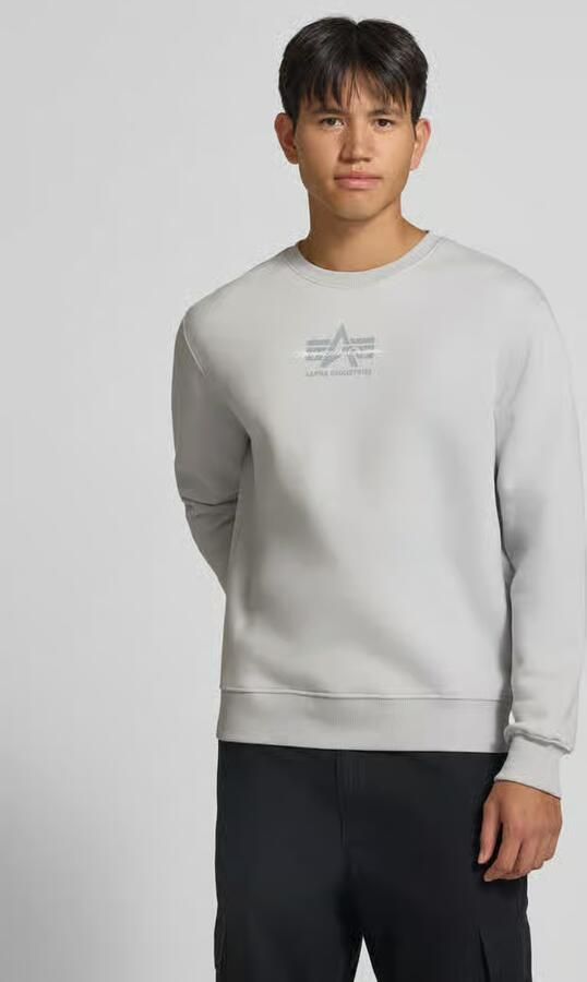 Alpha industries Regular fit sweatshirt van katoenmix met labeldetail - Foto 5