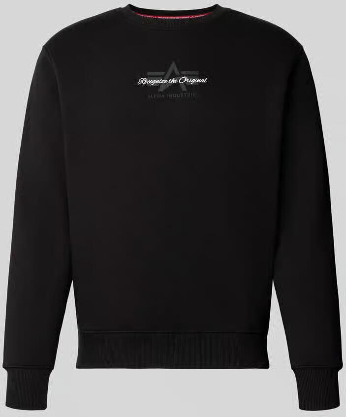 Alpha industries Regular fit sweatshirt van katoenmix met labeldetail - Foto 2