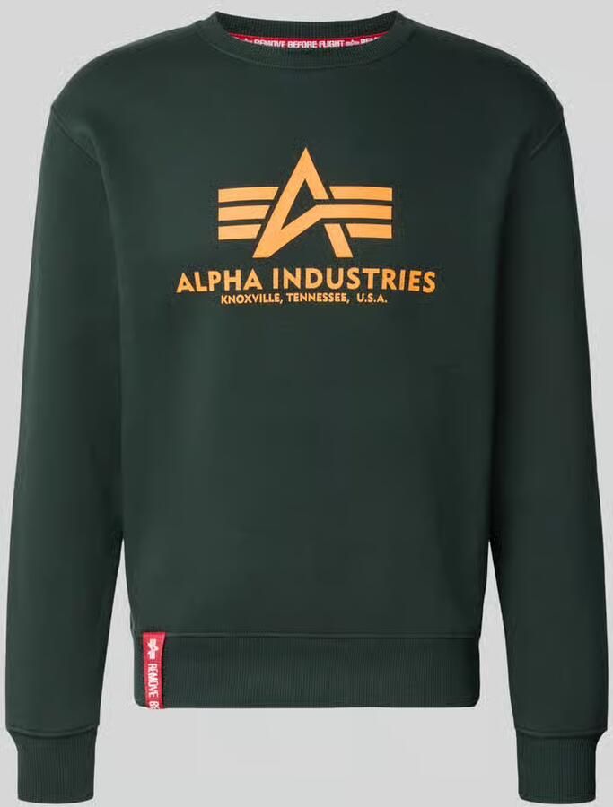 Alpha industries Regular fit sweatshirt van katoenmix met logoprint