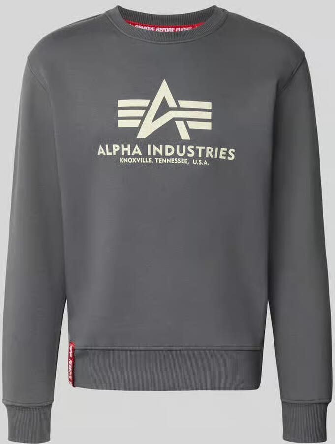 Alpha industries Regular fit sweatshirt van katoenmix met logoprint