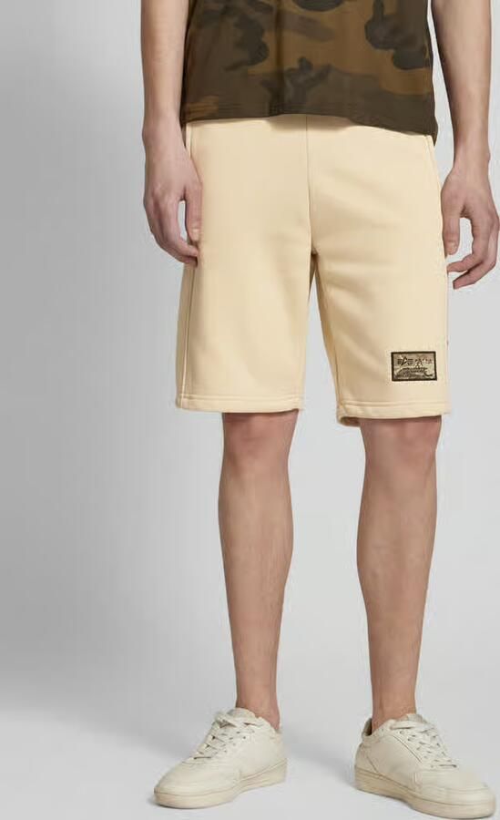 Alpha industries Regular fit sweatshorts met labelbadge - Foto 4
