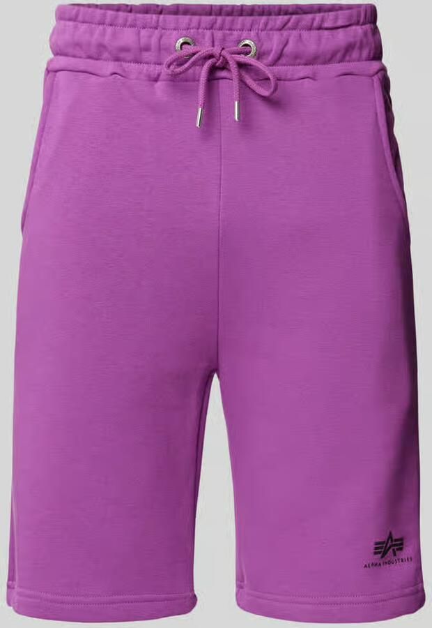 Alpha industries Regular fit sweatshorts met labelprint - Foto 2