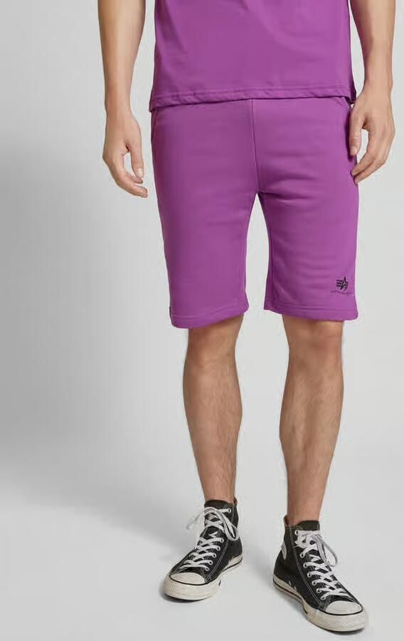 Alpha industries Regular fit sweatshorts met labelprint - Foto 4