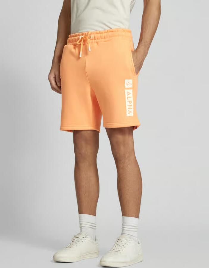 Alpha industries Sweatshorts met elastische band en tunnelkoord - Foto 3