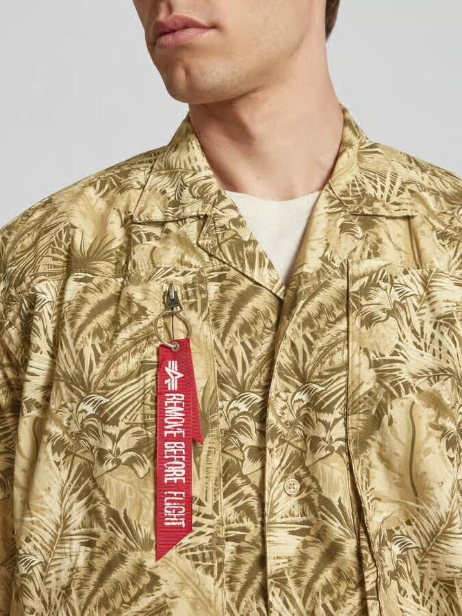 Alpha industries Relaxed fit vrijetijdsoverhemd met klepzak model 'Honolulu'