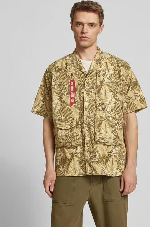 Alpha industries Relaxed fit vrijetijdsoverhemd met klepzak model 'Honolulu' - Foto 4