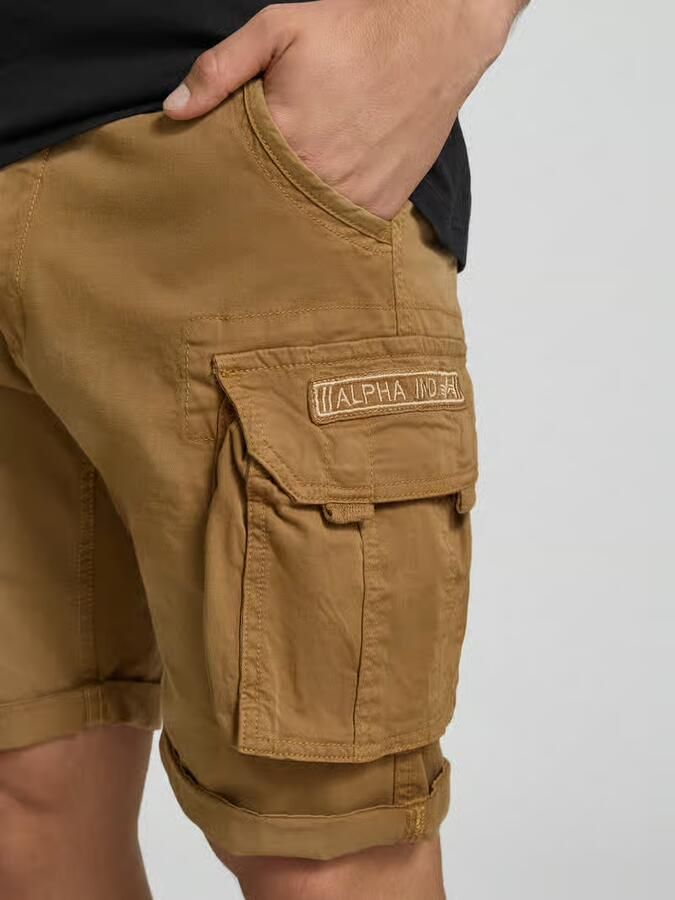 Alpha industries Cargo Shorts met omgeslagen onderkant Beige Heren - Foto 3