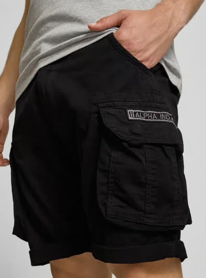 Alpha industries Regular fit korte cargobroek met labelstitching model 'CREW SHORT' - Foto 3