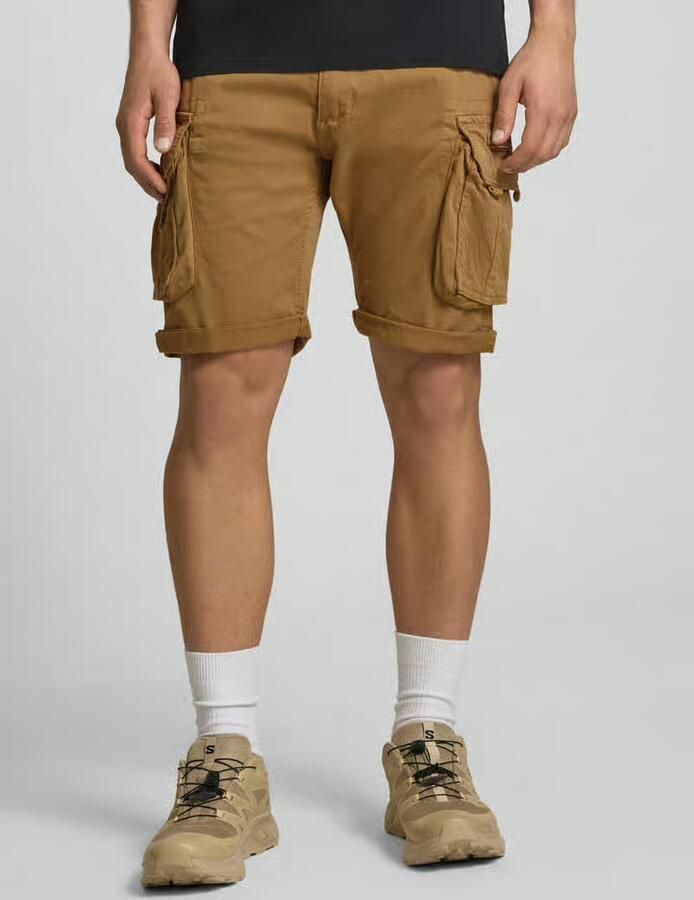 Alpha industries Cargo Shorts met omgeslagen onderkant Beige Heren - Foto 2
