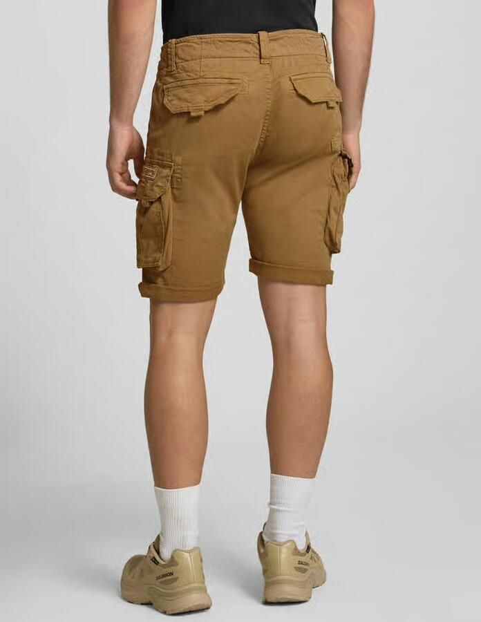 Alpha industries Cargo Shorts met omgeslagen onderkant Beige Heren