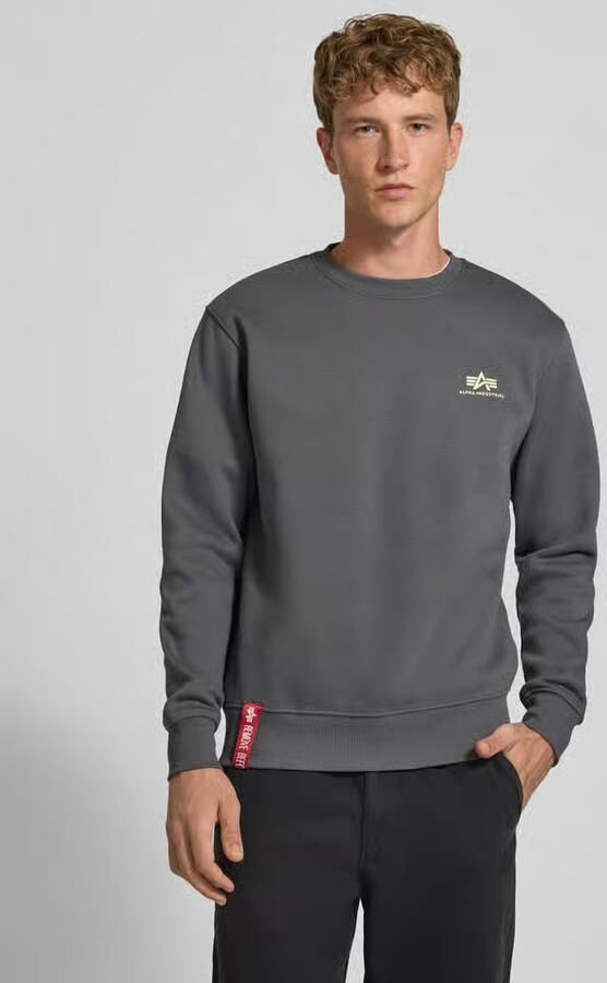 Alpha Industries Sweater Men Sweatshirts Basic Sweater Small Logo - Foto 3