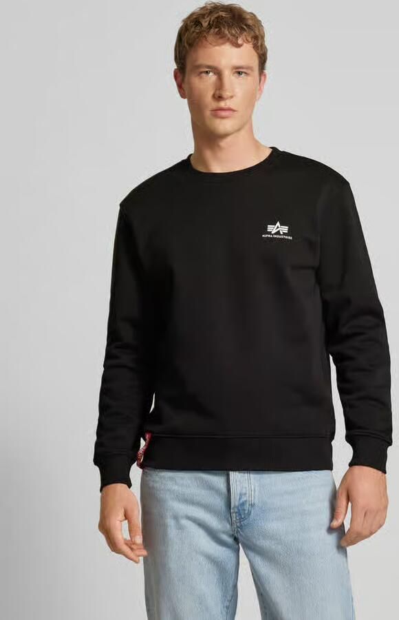 Alpha industries Bluza Basic Sweater Small Logo 188307 03 Zwart Heren - Foto 3