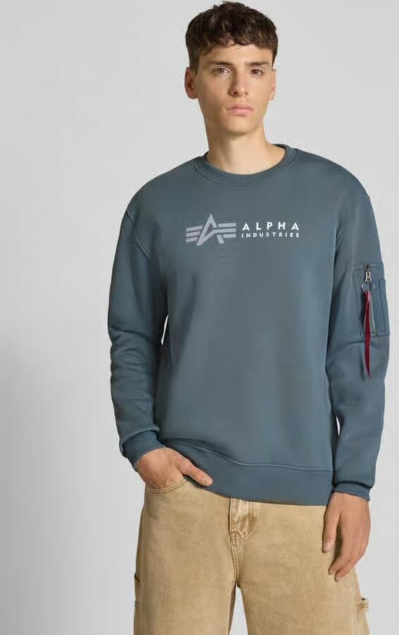 Alpha industries Sweatshirt met labelprint - Foto 2