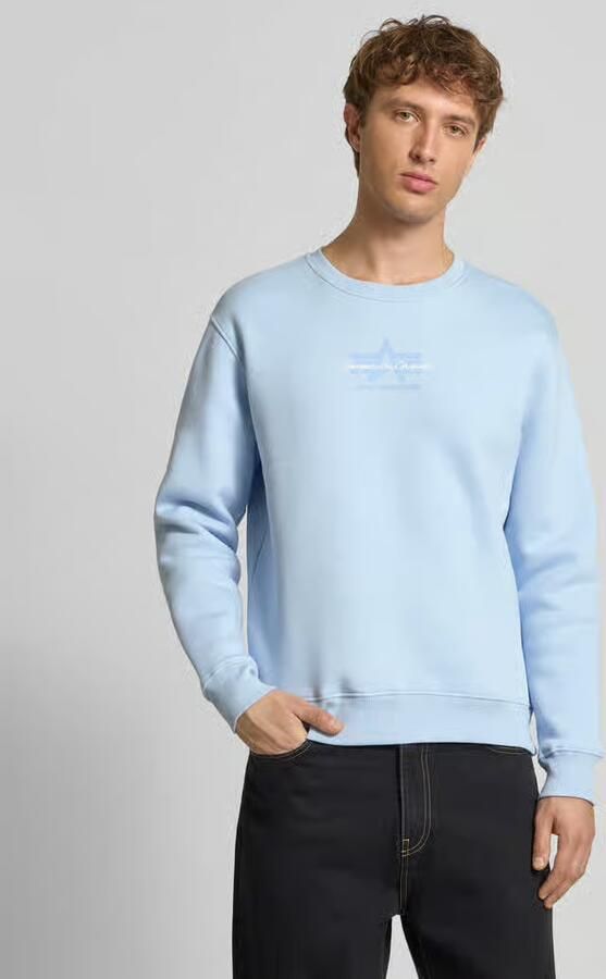 Alpha industries Sweatshirt met logo en ronde hals - Foto 2