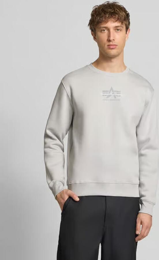 Alpha industries sweatshirt met logo en ronde hals - Foto 2