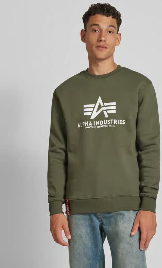 Alpha industries Sweatshirt met logoprint model 'BASIC SWEATER' - Foto 3