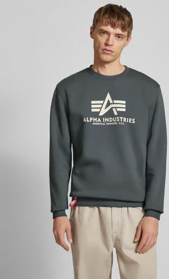 Alpha industries Sweatshirt met logoprint model 'BASIC SWEATER' - Foto 7