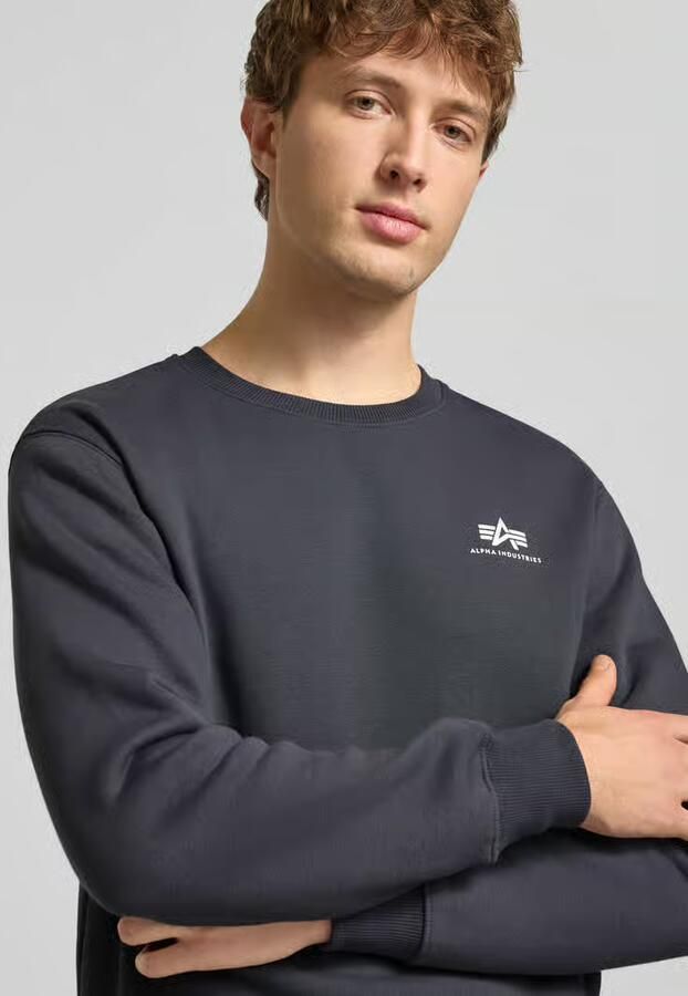 Alpha Industries Sweater Men Sweatshirts Basic Sweater Small Logo - Foto 3