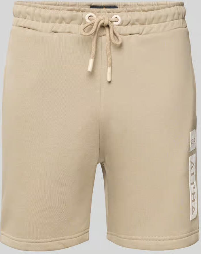 Alpha industries Sweatshorts met elastische band en tunnelkoord - Foto 2