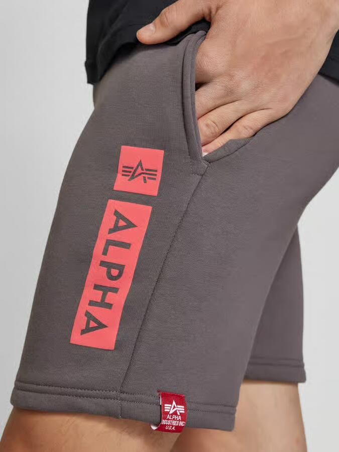 Alpha industries Sweatshorts met elastische band en tunnelkoord - Foto 2