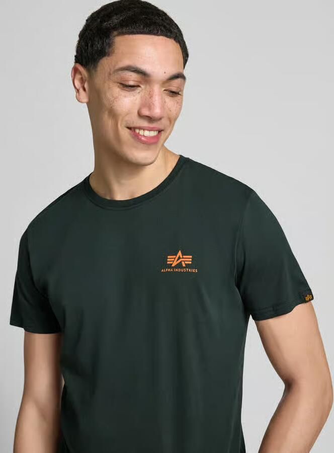 Alpha industries t-shirt met label-details model 'BASIC'