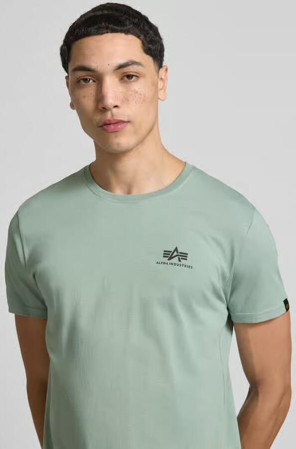 Alpha industries T-shirt met logoprint model 'BASIC T SMALL LOGO' - Foto 4