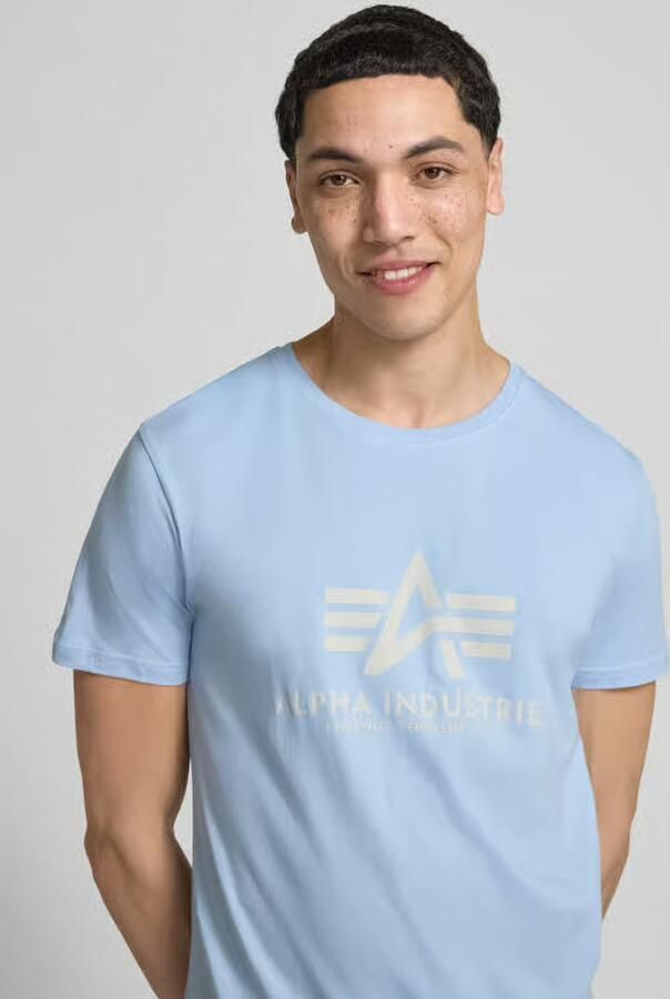 Alpha industries T-shirt met labeldetail model 'BASIC'