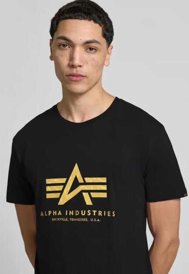 Alpha industries T-shirt met labeldetail model 'Basic'