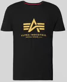 Alpha industries T-shirt met labeldetail model 'Basic'