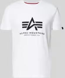 Alpha industries T-shirt met labeldetail model 'Basic'