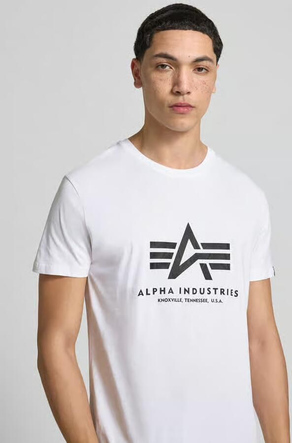 Alpha industries T-shirt met labeldetail model 'Basic'
