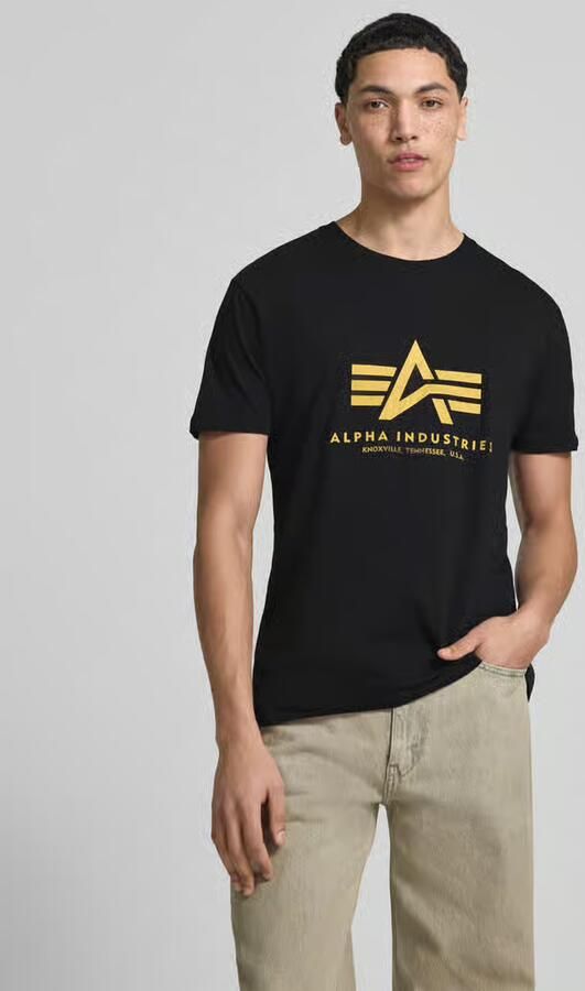 Alpha industries T-shirt met labeldetail model 'Basic' - Foto 3