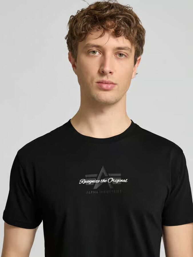 Alpha industries T-shirt met labeldetail model 'Foam'