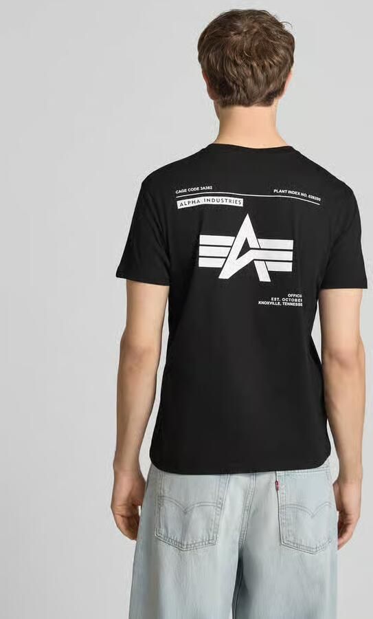 Alpha Industries Shirt met ronde hals Label T BP - Foto 3