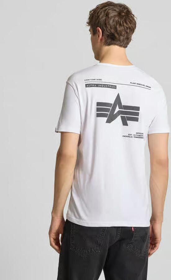 Alpha industries T-shirt met labeldetails en ronde hals - Foto 4