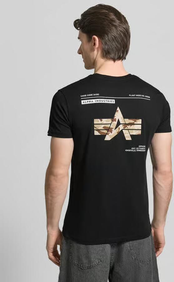 Alpha industries T-shirt met labelpatch model 'Camo' - Foto 2