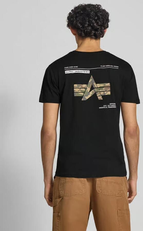 Alpha industries T-shirt Korte Mouw SS258504-03 BLACK - Foto 4