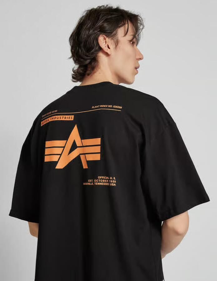 Alpha industries Logo Back Print Tee Men T-Shirts & Polo's zwart Maat S Kleding - Foto 2