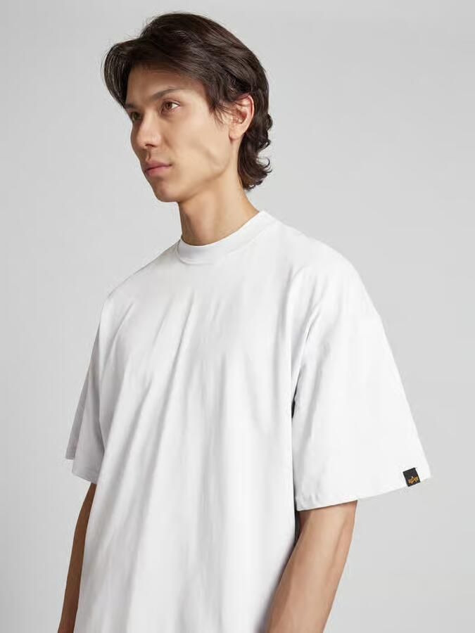 Alpha industries T-shirt met labelpatch model 'LOGO'