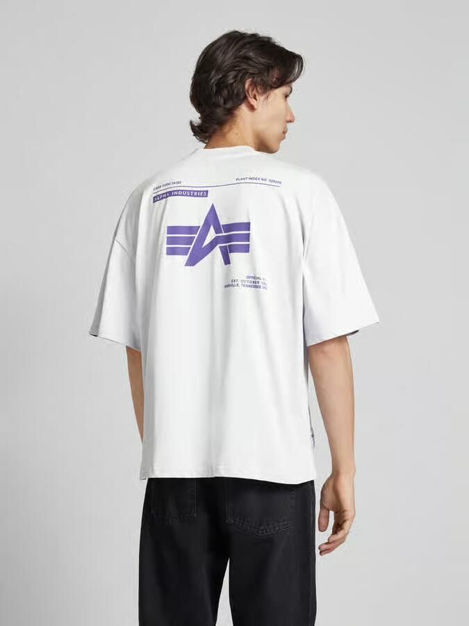 Alpha industries T-shirt met labelpatch model 'LOGO' - Foto 2