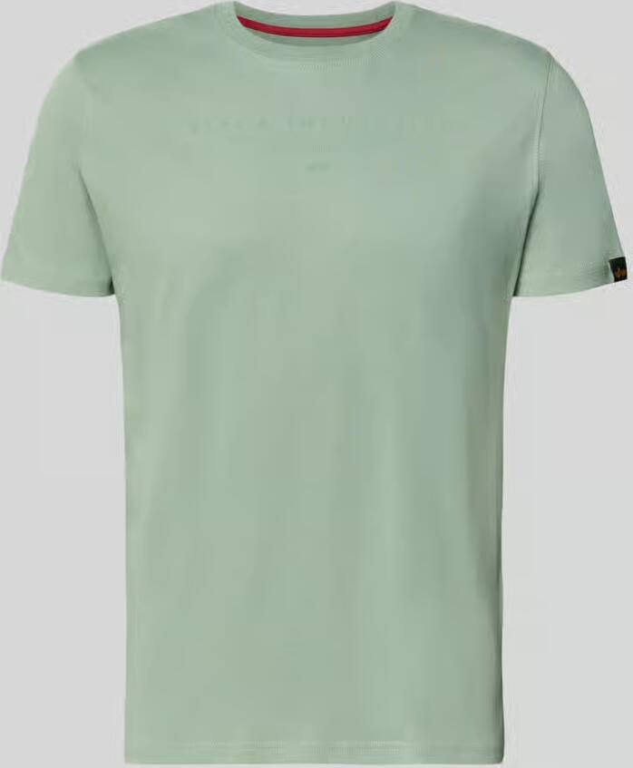 Alpha industries T-shirt met labelprint en ronde hals - Foto 2