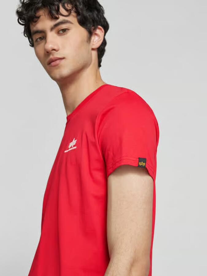 Alpha industries Katoenen T-shirt Regular Fit Mannen Red Heren