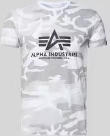 Alpha industries Basic T Camo T-shirts Kleding white camo maat: M beschikbare maaten:M L - Foto 8