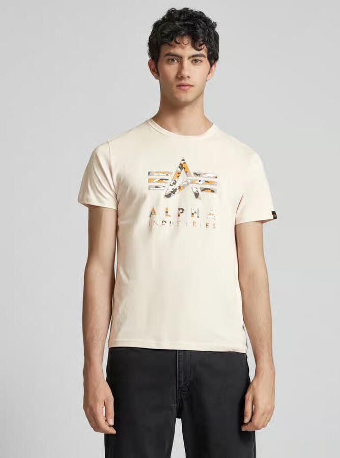 Alpha industries T-shirt met labelprint model 'Camo' - Foto 2