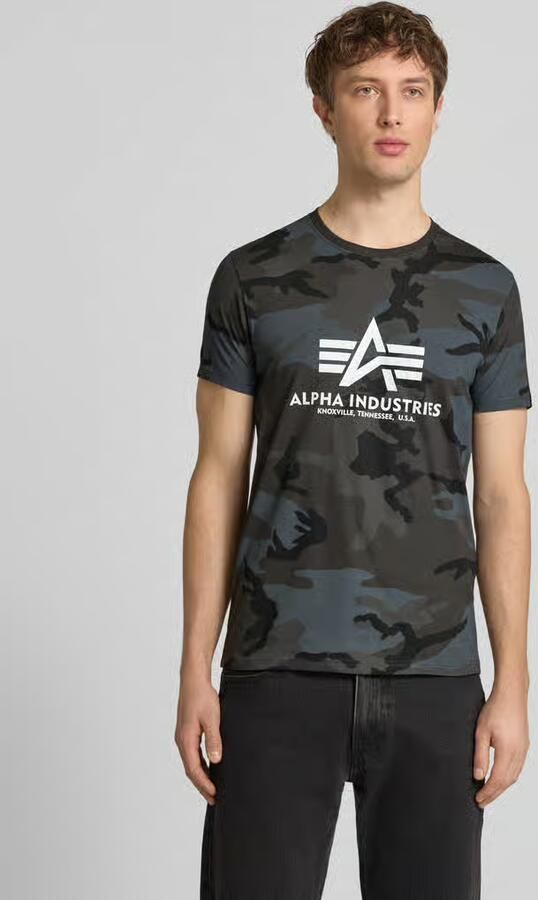 Alpha industries Basic T Camo T-shirts Kleding black camo maat: L beschikbare maaten:S M L - Foto 6