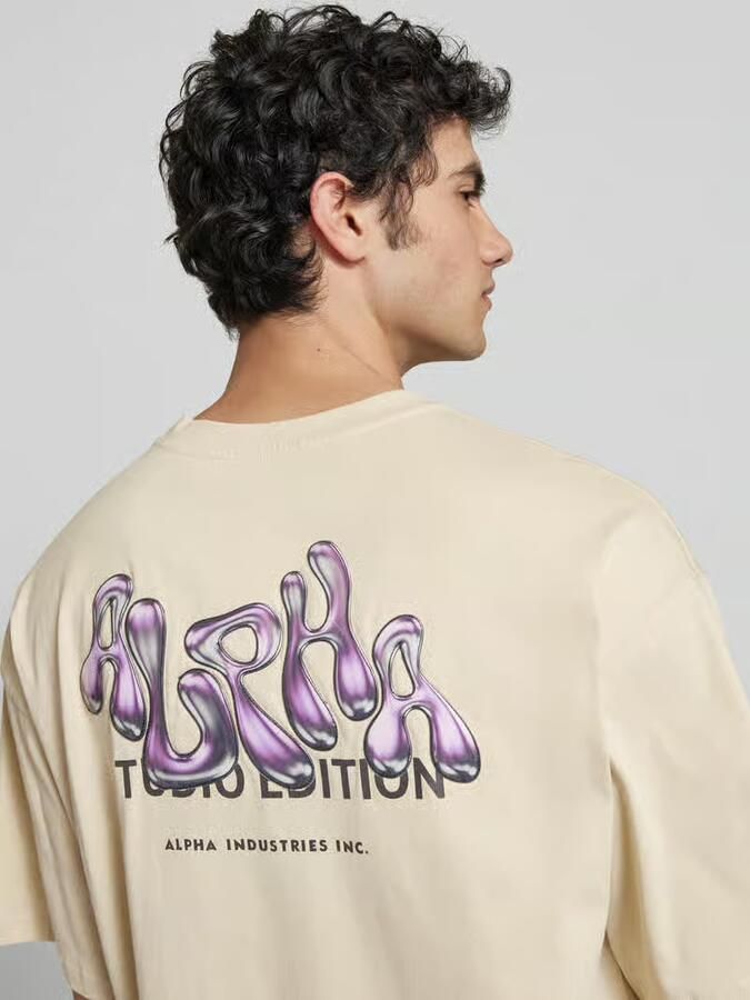 Alpha industries T-shirt met labelprint model 'Studio Edition'