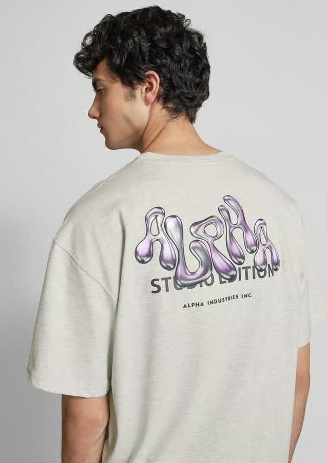 Alpha industries T-shirt met labelprint model 'Studio Edition'