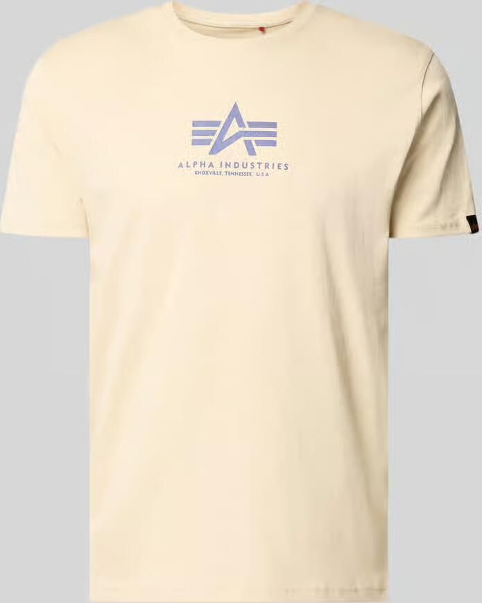 Alpha industries T-shirt met logo en ronde hals - Foto 2
