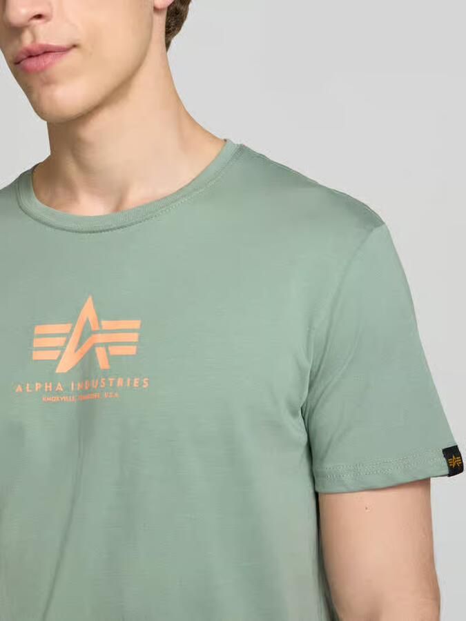 Alpha industries T-shirt met logo en ronde hals